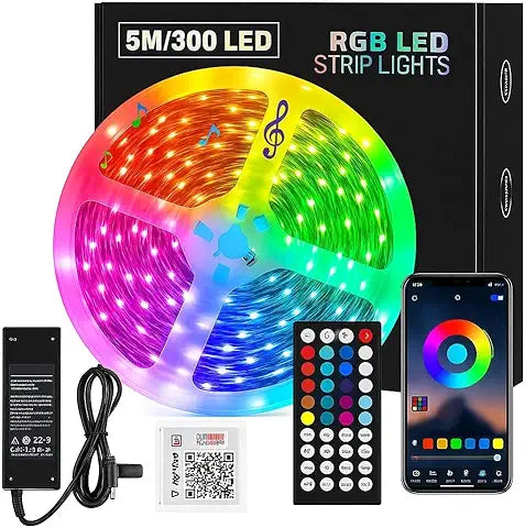 RGB LED Strip Light – 5M | Remote Control | High Brightness